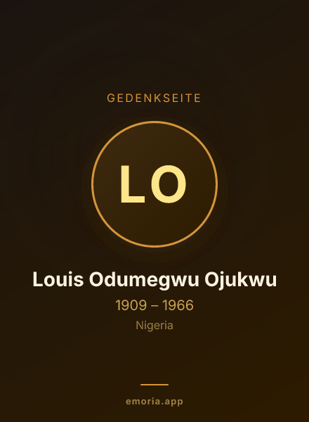 Gedenkportrait von Louis Odumegwu Ojukwu