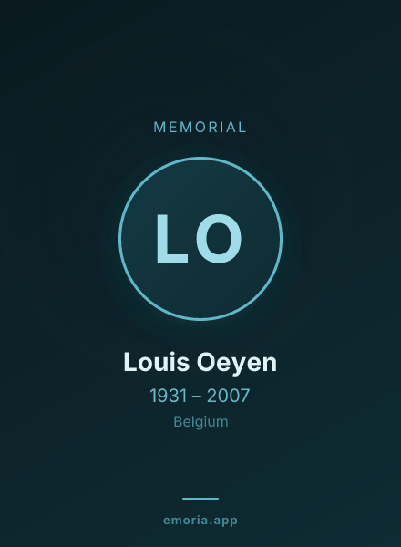 Memorial portrait of Louis Oeyen