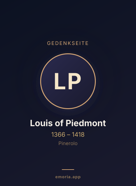Gedenkportrait von Louis of Piedmont
