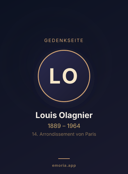 Gedenkportrait von Louis Olagnier