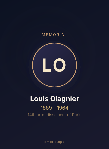 Memorial portrait of Louis Olagnier
