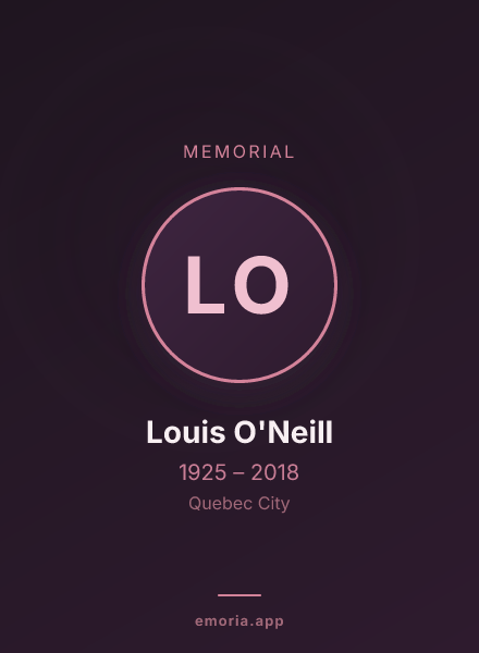 Memorial portrait of Louis O'Neill