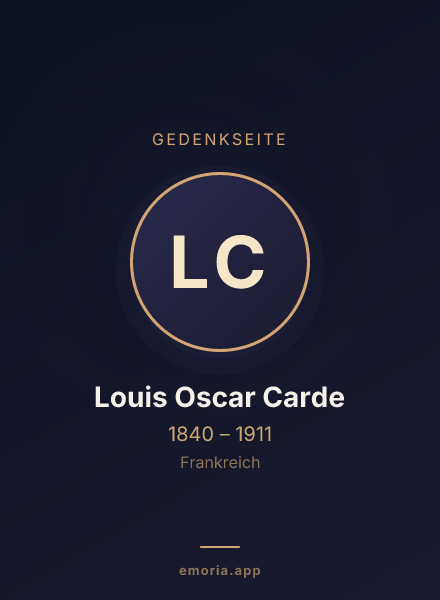 Gedenkportrait von Louis Oscar Carde