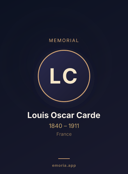 Memorial portrait of Louis Oscar Carde