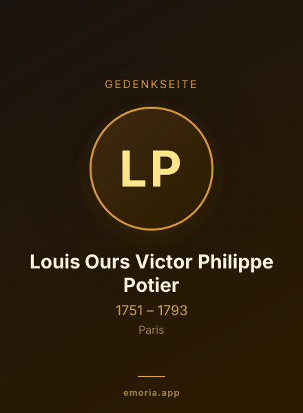 Gedenkportrait von Louis Ours Victor Philippe Potier