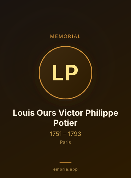Memorial portrait of Louis Ours Victor Philippe Potier