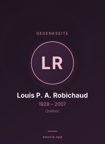 Gedenkportrait von Louis P. A. Robichaud