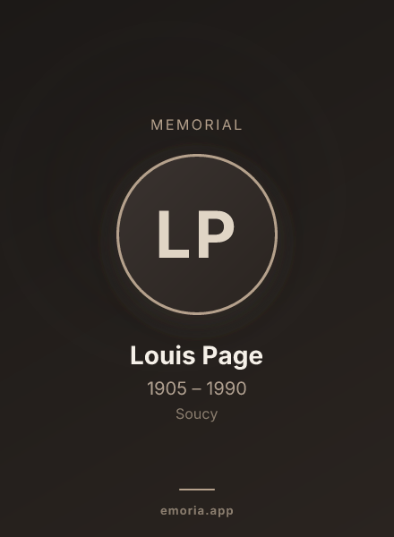 Memorial portrait of Louis Page