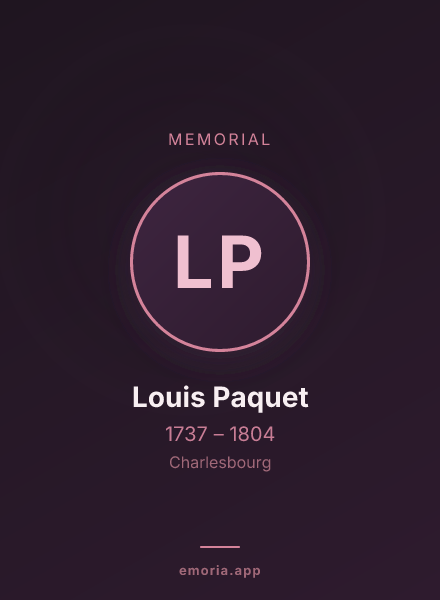 Memorial portrait of Louis Paquet