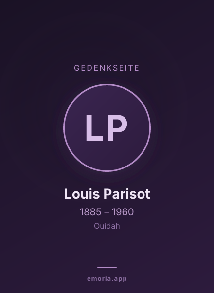 Gedenkportrait von Louis Parisot