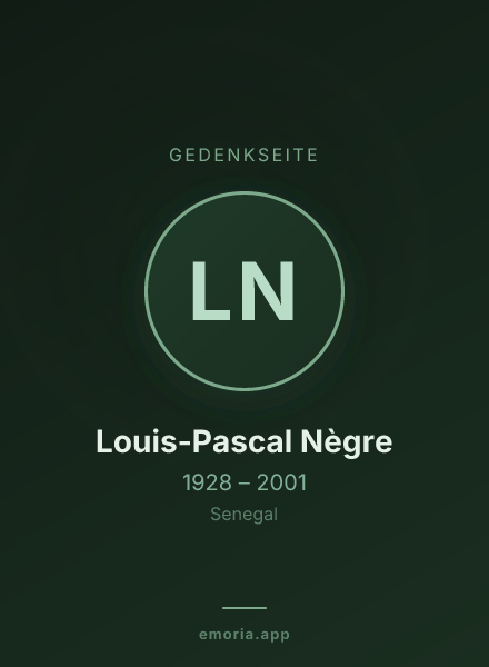 Gedenkportrait von Louis-Pascal Nègre