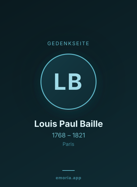 Gedenkportrait von Louis Paul Baille