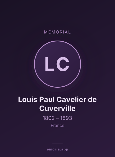 Memorial portrait of Louis Paul Cavelier de Cuverville