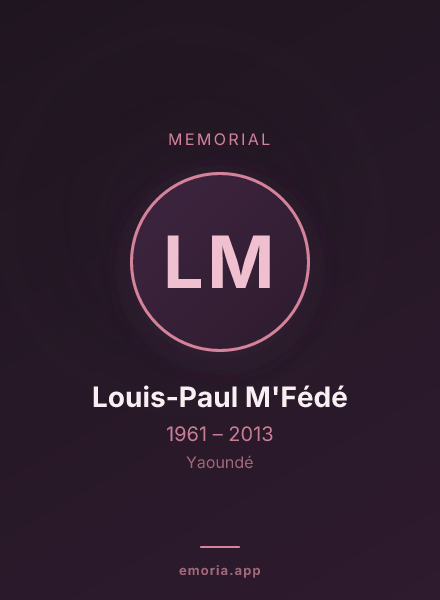 Memorial portrait of Louis-Paul M'Fédé