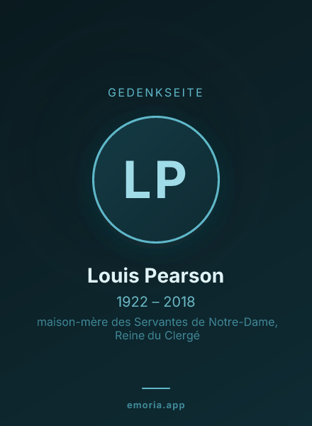 Gedenkportrait von Louis Pearson