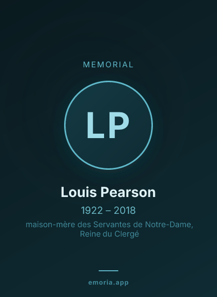 Memorial portrait of Louis Pearson