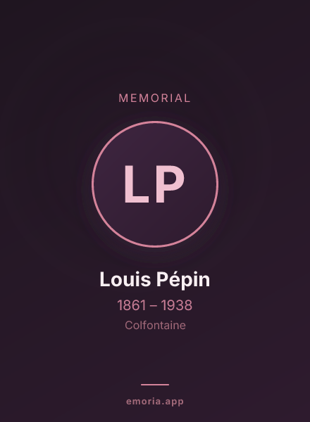 Memorial portrait of Louis Pépin