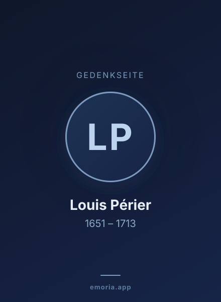 Gedenkportrait von Louis Périer