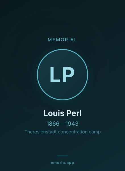 Memorial portrait of Louis Perl