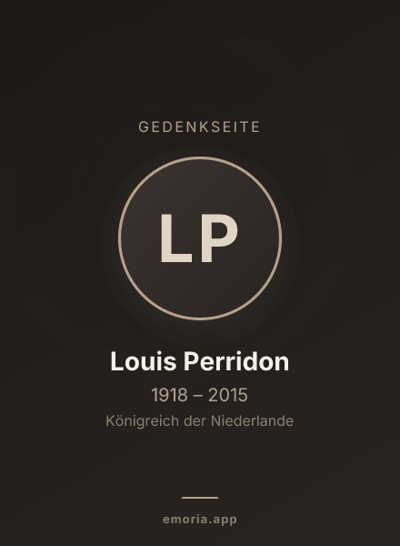Gedenkportrait von Louis Perridon