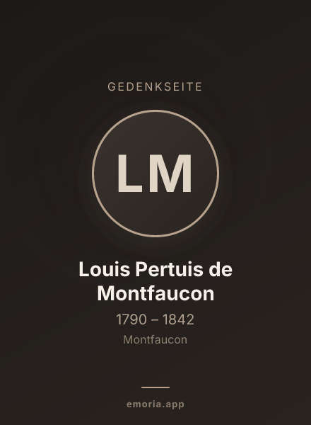 Gedenkportrait von Louis Pertuis de Montfaucon