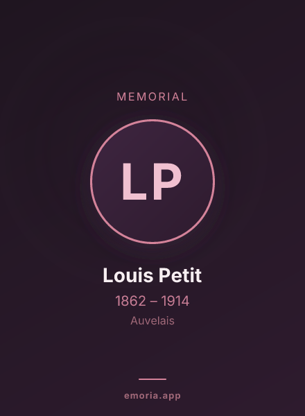 Memorial portrait of Louis Petit