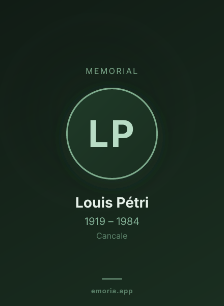 Memorial portrait of Louis Pétri