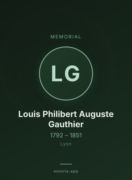 Memorial portrait of Louis Philibert Auguste Gauthier