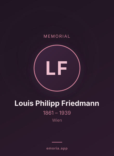 Memorial portrait of Louis Philipp Friedmann