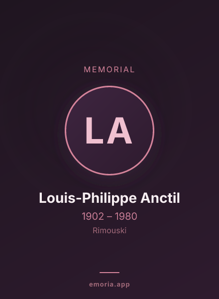 Memorial portrait of Louis-Philippe Anctil