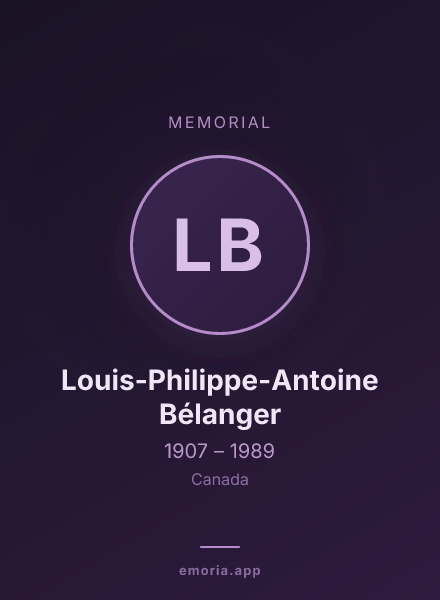 Memorial portrait of Louis-Philippe-Antoine Bélanger
