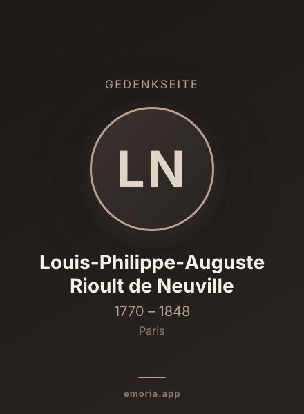 Gedenkportrait von Louis-Philippe-Auguste Rioult de Neuville