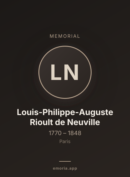 Memorial portrait of Louis-Philippe-Auguste Rioult de Neuville