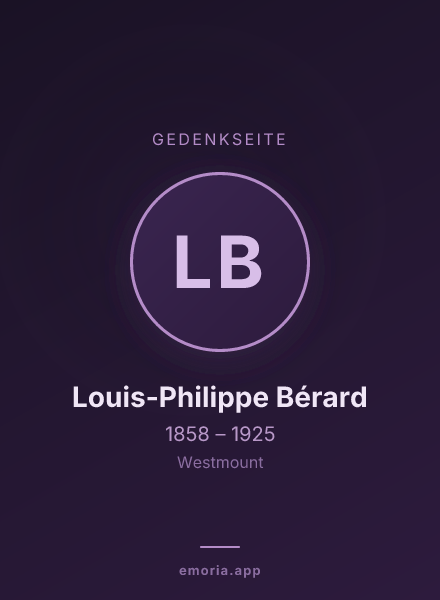 Gedenkportrait von Louis-Philippe Bérard