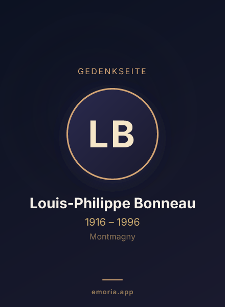 Gedenkportrait von Louis-Philippe Bonneau