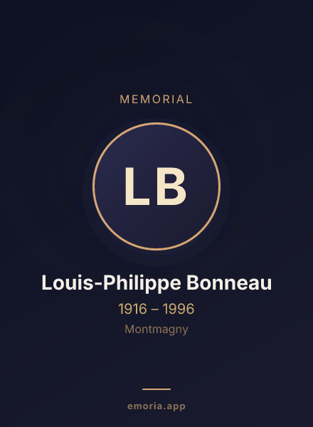 Memorial portrait of Louis-Philippe Bonneau
