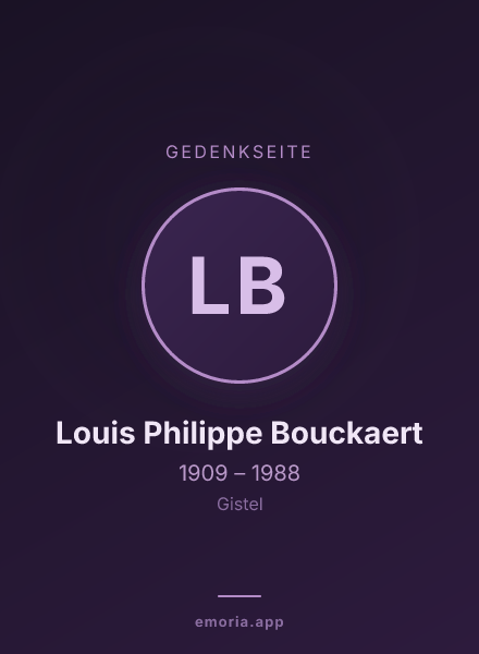 Gedenkportrait von Louis Philippe Bouckaert