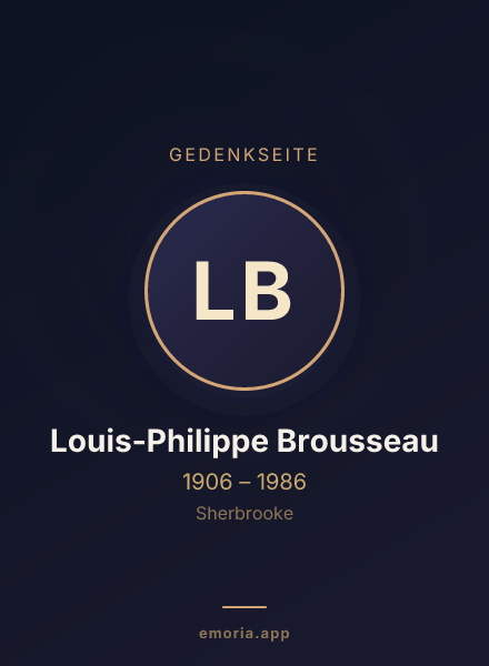 Gedenkportrait von Louis-Philippe Brousseau