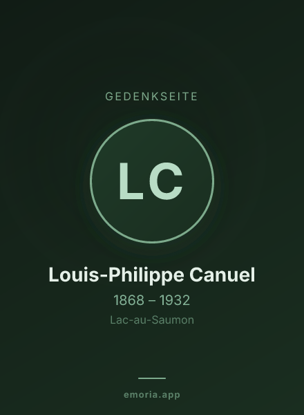 Gedenkportrait von Louis-Philippe Canuel