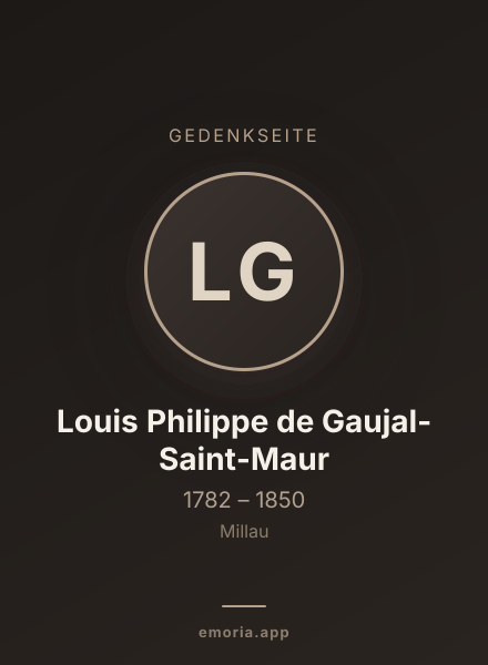 Gedenkportrait von Louis Philippe de Gaujal-Saint-Maur