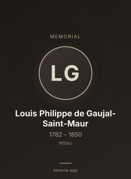 Memorial portrait of Louis Philippe de Gaujal-Saint-Maur