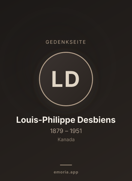 Gedenkportrait von Louis-Philippe Desbiens