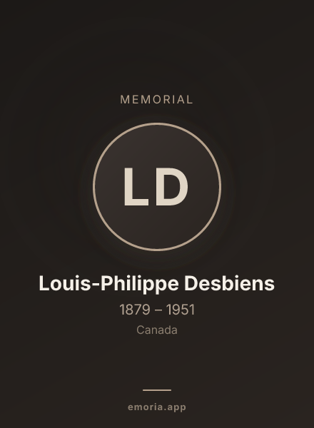 Memorial portrait of Louis-Philippe Desbiens