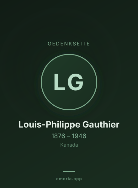 Gedenkportrait von Louis-Philippe Gauthier