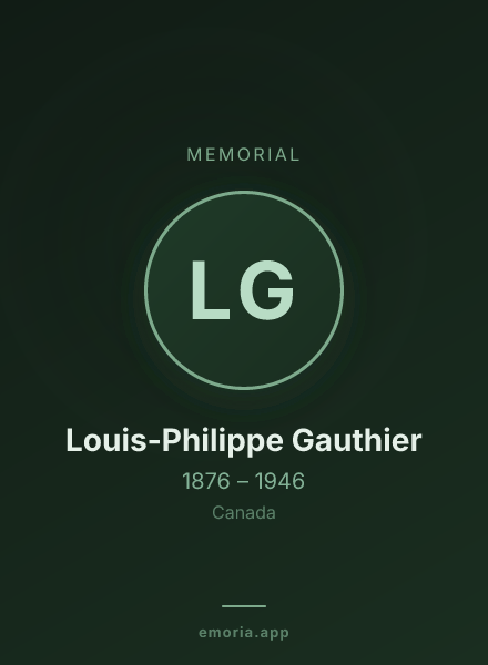 Memorial portrait of Louis-Philippe Gauthier
