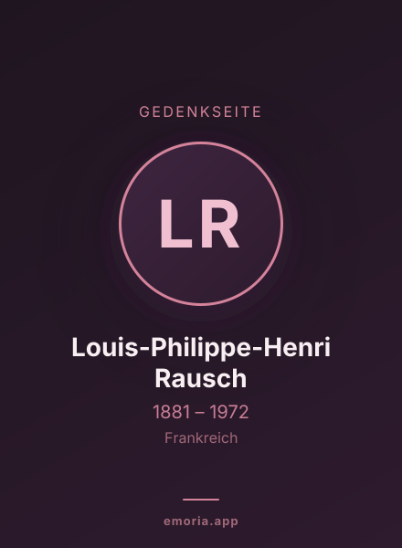 Gedenkportrait von Louis-Philippe-Henri Rausch
