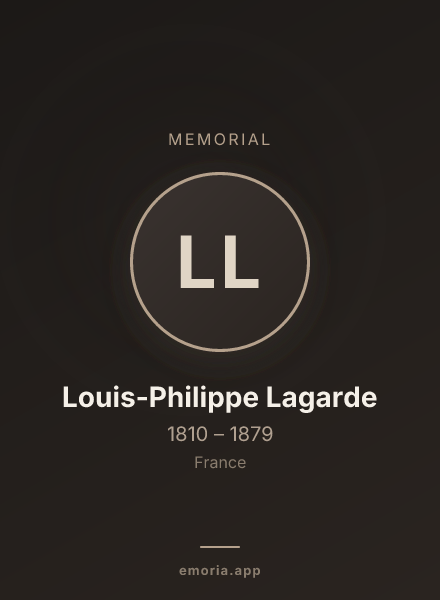 Memorial portrait of Louis-Philippe Lagarde