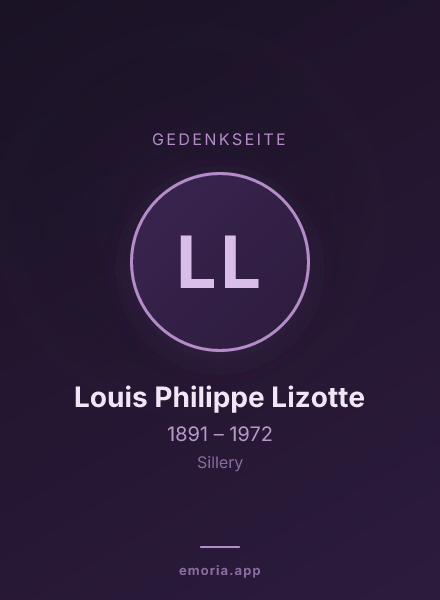 Gedenkportrait von Louis Philippe Lizotte