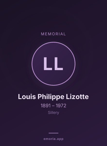 Memorial portrait of Louis Philippe Lizotte