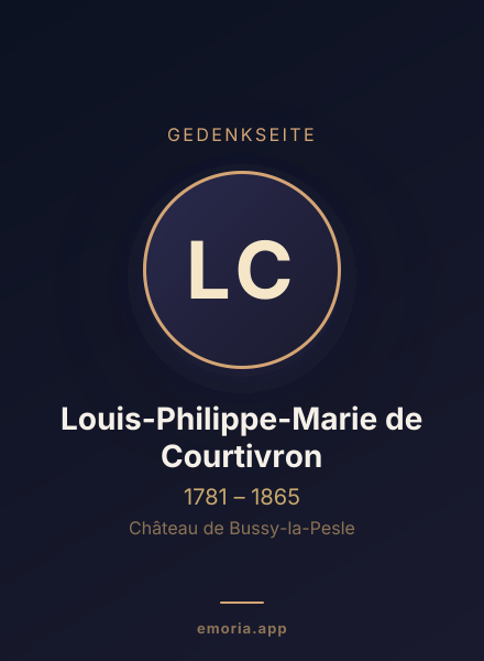 Gedenkportrait von Louis-Philippe-Marie de Courtivron